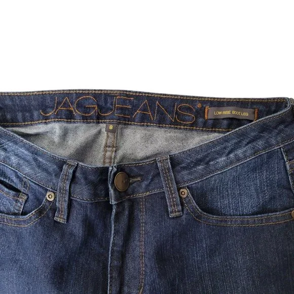 Jag Jeans Low Rise Boot Cut Dark Wash Denim Jeans - Picture 2 of 4